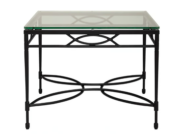 AMALFI - Square Glass and Stainless Steel cocktail table by JANUS et Cie - view 3